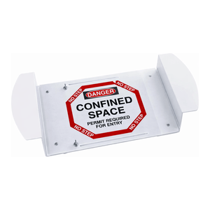 Panneau d'autorisation pour espaces confinés Brady Danger, 21 x 30 pouces, signalisation de sécurité industrielle - Product Image 2