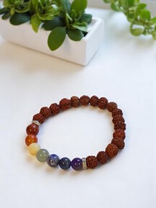 Pulsera de Cuentas de Rudraksha Natural de Moda, Ideal para Regalo Unisex, Compre al por Mayor en Amayra Crystals Exports - Product Image 6