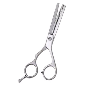Ciseaux de coiffure professionnels pour salon de beauté, en acier inoxydable de haute qualité, à lame unique, pointe affûtée, pour droitiers, manche moyen - Product Image 1