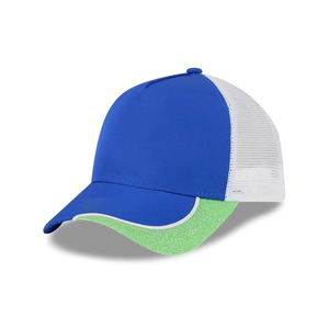 <b>Men</b> Two Tone <b>Trucker</b> <b>Cap</b> Mesh Back Adjustable Baseball Hat Contrast Brim Custom Logo Breathable Summer Outdoor Snapback - Product Image 1