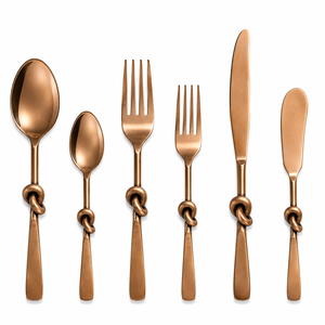 Luxury <b>Crystal</b> Handle Stainless Steel Flatware Set Spoon Fork Knife Premium Dining Tableware - Product Image 3