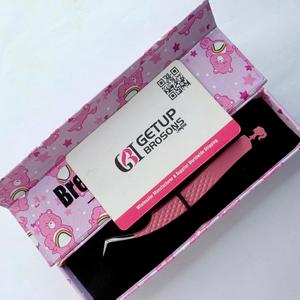 GETUP BROSONS IMPEX แหนบคุณภาพสูง รุ่น Dolphin สีชมพูเคลือบผงสีเงิน ปลายแหลม 10 มม. ผิวเรียบ ป้องกันไฟฟ้าสถิตย์ จับถนัดมือ - Product Image 2