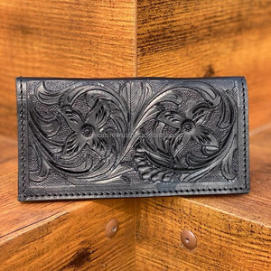 กระเป๋าสตางค์แบบยาวทำจากหนังแท้สำหรับนักธุรกิจชายกระเป๋าใส่บัตรเครดิตแบบพับสองพับ - Product Image 3