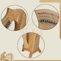 Harpe à leviers en bois à dos rond à 36 cordes, instrument de performance musicale traditionnelle