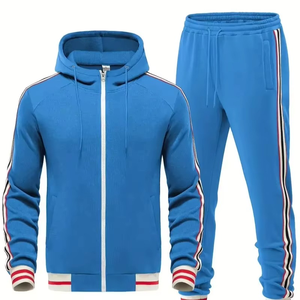 Hot Sale Customized Hooded Men's Winter Streetwear Tracksuit 100% Cotton Solid Pattern Printed <b>Jogging</b> OEM - Product Image 2
