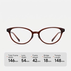 Lunettes anti-lumière bleue RTS de haute qualité, monture œil-de-chat en acétate faite à la main, charnières à ressort, verres AC, unisexe, tendances 2026 - Product Image 2