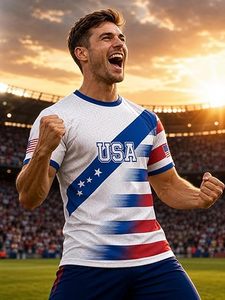 Camiseta de Fútbol Naranja para Hombre CHEZWAR, Cuello en V, Manga Corta, Número 9, Impresión Serigrafiada, Absorbe la Humedad, Corte Regular, Ropa para Adultos - Product Image 4