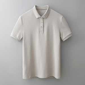 เสื้อโปโลผ้าฝ้ายแบบ OEM สำหรับผู้ชายวัยกลางคน สีขาวล้วน แขนสั้น สไตล์ญี่ปุ่น ปกเสื้อแบบปกเชิ้ต สำหรับฤดูร้อน - Product Image 3