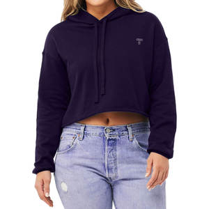 Offre Spéciale Crop Tops Pour Femmes 100% Haute Qualité Respirant Femmes Chemise Crop Top À Capuche Personnalisé Couleur Logo Et Conception - Product Image 5