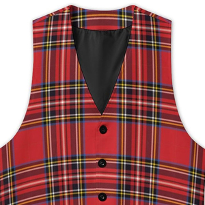 Mens Tartan Check Waistcoat Classic Design Vest For Business Attire Wedding Wear And Special Occasions - Product Image 4