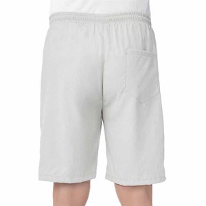 Pantalones Cortos Bermuda de Algodón Oxford Gris Claro para Hombre, Cintura Media con Cordón Ajustable, Secado Rápido, Estilo Casual con Bolsillos, 180g - Product Image 2