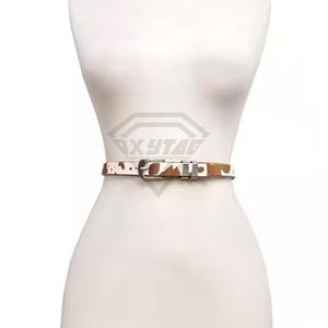 Cinturón de cuero genuino de vaca de primera calidad, cinturón de lujo con estampado de vaca y patrón animal para mujer, cinturón duradero con hebilla de Metal ajustable - Product Image 3