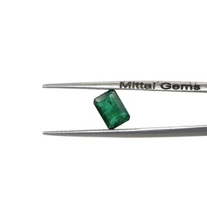 Émeraude naturelle zambienne octogonale 0,85 ct, pierre précieuse naturelle à facettes, prête à l'emploi pour la création de bijoux - Product Image 2