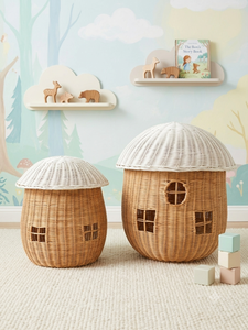 New Arrival Rattan Mushroom Storage Basket | Kids Room Organizer | Made in Vietnam | OEM & ODM Available - Product Image 2