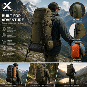 Sac à dos de randonnée, trekking, camping et voyage personnalisé, imperméable, 50-70L, OEM ODM avec ajustement réglable, fabricant - Product Image 6
