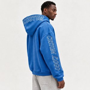Sweat à capuche oversize tendance pour homme, broderie 3D personnalisée, police artistique, vêtement streetwear premium - Product Image 5