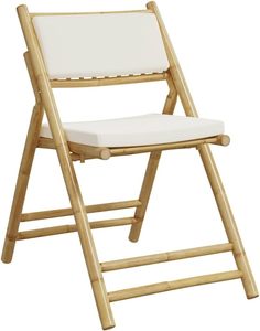 Premium Quality Bamboo <b>Dining</b> <b>Chair</b> With Cushion Portable Indoor Folding <b>Chair</b> Durable Eco Bamboo Leisure <b>Chair</b> For Event - Product Image 1