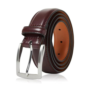 Cinturones Unisex de Cuero Vacuno al por Mayor, Casuales, de Alta Calidad, con Hebilla Plateada, Transpirables, Tallas Personalizadas - Product Image 1