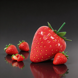 Décoration de vacances oversize grand <span class=keywords><strong>fruit</strong></span> artificiel mousse <span class=keywords><strong>fruit</strong></span> géant fausse <span class=keywords><strong>fraise</strong></span> pour art visuel moderne manoir décoration d'hôtel - Product Image 1