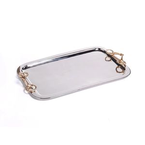 Luxurious Heavy-Duty Cast Iron Decorative Riser <b>Tray</b> Vintage Gold Finished Sideboard Display - Product Image 5