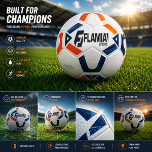 Balón de Fútbol Flamia Sports Talla 5, Impresión Serigráfica, Duradero, Alta Retención de Aire, Cámara de Butilo, Estilo con Logotipo, Para Todo Clima - Product Image 5