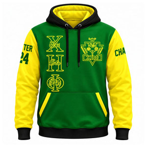 เสื้อฮู้ด Chi Eta Phi 32 Chapter สีเขียวเหลือง พิมพ์ลายแบบ Sublimation สำหรับผู้ชาย สวมใส่สบายๆ ในฤดูใบไม้ร่วง - Product Image 2