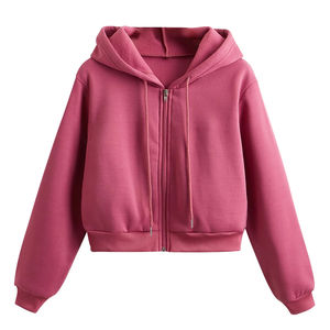 Hoodie court en coton de haute qualité pour femmes, fabriqué au Pakistan, destiné aux détaillants de vêtements professionnels à l'échelle mondiale. - Product Image 3