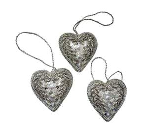 Adornos Colgantes de Lujo Hechos a Mano con Hilo Metálico, Terciopelo Sintético y Bordado Zardozi, Forma Personalizada, para Festivales/Navidad - Product Image 1