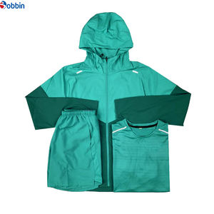 Ensemble de survêtement confortable 3 pièces coupe-vent personnalisé pour homme, en polyester, à capuche, imprimé, streetwear, uni, unisexe, respirant - Product Image 6