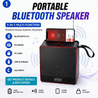 Haut-parleur portable LN816BaBa avec antenne télescopique, radio FM, mini enceinte sans fil, son puissant, prise en charge USB TF, vente en gros