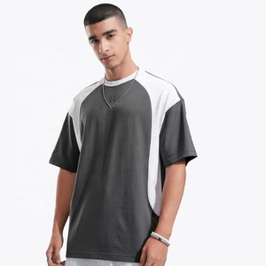 100% coton col rond couleur unie décontracté coton Jersey T-Shirts en vrac unisexe qualité coupe ample manches régulières surdimensionné hommes blanc - Product Image 1