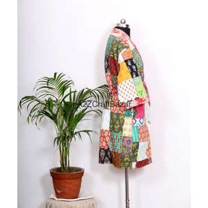 Robe Kimono Vintage à Imprimé Floral 100% Coton pour Femme, Tenue de Nuit Bohème d'Automne pour la Plage, avec Ceinture, Douce, Respirante, pour Usage Quotidien - Product Image 5