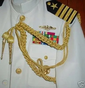 Aiguillette de cérémonie dorée sur mesure 2026, cordon d'épaule personnalisé couleur sur mesure pour uniforme de cérémonie - Product Image 3