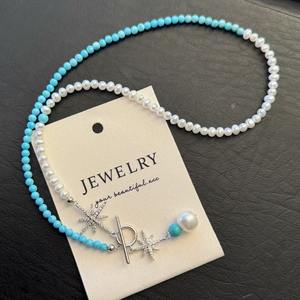 Collar de Perlas Naturales de Lujo, Diseño de Media Clavícula con Estrella, Collar de Cuentas de Moda de Alta Gama para el Año Nuevo 2025 - Product Image 5