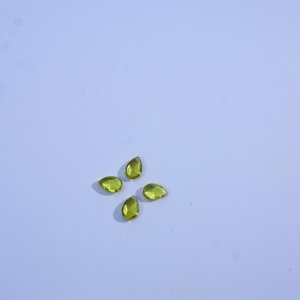 Quartz vert or en forme de poire, pierres précieuses en vrac aux couleurs vives |   Larme de couleur jaune-vert pour la fabrication de bijoux - Product Image 4