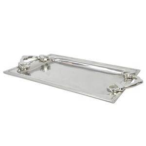 Mirror Polish Food Serving <b>Tray</b> Commercial Use Metal <b>Breakfast</b> <b>Tray</b> With Horse Bit Handle Decorative <b>Trays</b> Event Party Supplies - Product Image 2