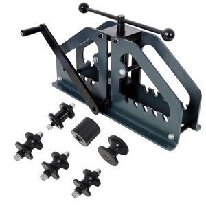Curvatubi a rullo grigio con 6 matrici, macchina curvatubi per tubi quadrati e tondi, attrezzo per la curvatura di tubi - Product Image 1
