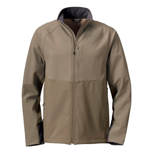 Veste softshell coupe-vent pour homme, fermeture éclair, col montant, color-block, coupe classique, beige, pour l'automne - Product Image 5