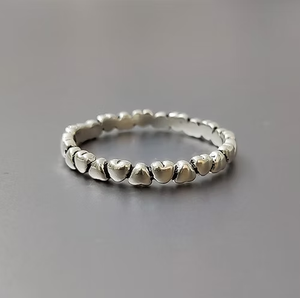 Handcrafted Heart Shape Unisex Modern <b>925</b> <b>Silver</b> <b>Ring</b> 1.7 Grams-Gift for Daily Wear - Product Image 3