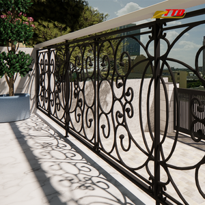 Rampe de balcon moderne en fer forgé, avec un artisanat en fer forgé à la main et un design décoratif extérieur - Product Image 6