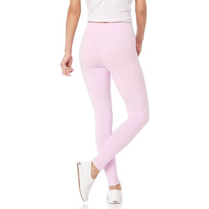 Leggings de yoga pour femmes, taille haute, rose uni, longueur intégrale, sans couture, extensibles dans quatre directions, taille élastique réfléchissante, avec poches - Product Image 2