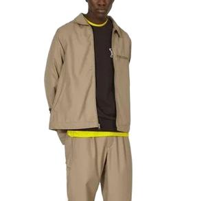 Veste en jean de haute qualité OEM conception personnalisée printemps broderie vintage col bande de lavage fermeture éclair veste de travail d'occasion pour hommes - Product Image 5