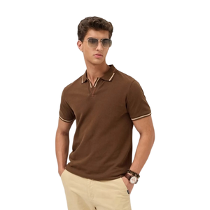 Chemises Polo Homme en Coton Tricoté Classiques Décontractées à Manches Courtes Confortables et Respirantes pour Usage Quotidien – Vente en Gros - Product Image 1
