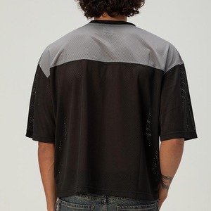 Maillot de football américain tendance pour homme en maille, col en V, avec numéro scintillant, style streetwear, vente en gros OEM - Product Image 3