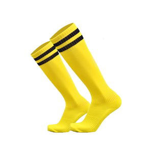 <b>Men's</b> Yellow <b>Knee</b> <b>High</b> <b>Socks</b> With Black Stripes Knitted Breathable Sports <b>Socks</b> Regular Fit Grip Non-Slip Disposable Customized - Product Image 6