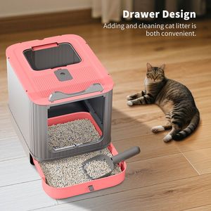 Lettiera per Gatti Rosa Rialzata, Antiscivolo e Robusta per Case con Più Gatti e Proprietari - Product Image 3