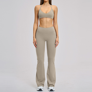 Custom Front Women's 6-Piece Solid Sportswear Seamed Workout Clothing Scrunch Butt Lift High Waist Sports <b>Leggings</b> <b>Gym</b> Fitness - Product Image 5
