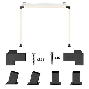 Kit Telaio Nero per Piante Rampicanti per Tettoie, Gazebo e Pergole - Product Image 5