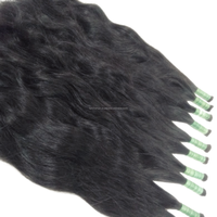 Extensions de cheveux humains vierges Remy de qualité supérieure 100% naturels d'Indonésie, lots de cheveux raides en vrac, sans nœuds, toutes les couleurs
