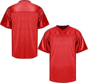 Rugby Clothing Manufacturers Custom Unisex Loose Vintage Mesh 100% Polyester Breathable Quick Dry Short Sleeve American Football - Product Image 1